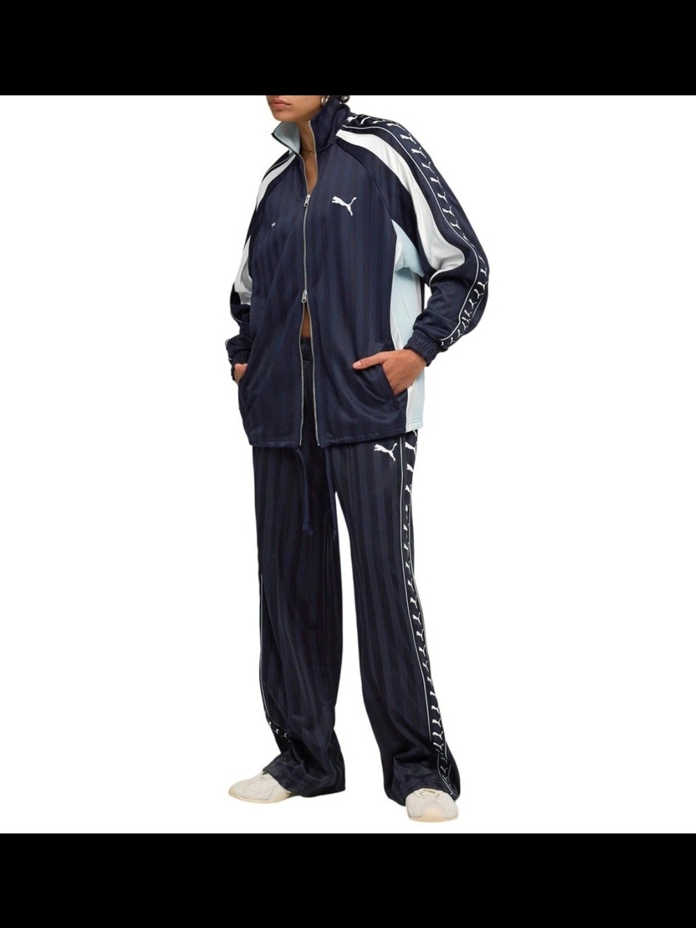 PUMA  X Guizio T7 Full Zip Track Jacket Womens Blue Casual Athletic Outerwear 63